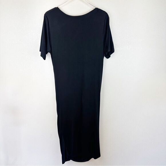WAYF Black Slinky Bodycon Dress Midi Plus Size 2X - Picture 5 of 6